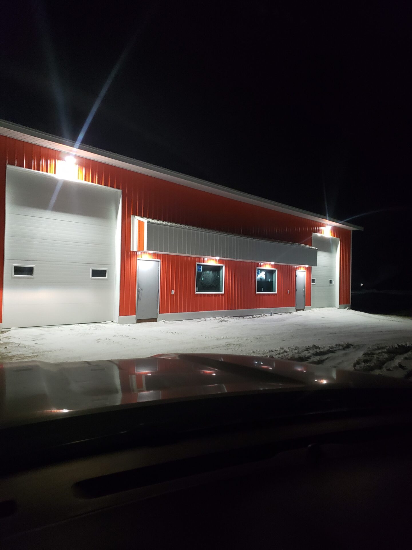 Outdoor light setup in the building